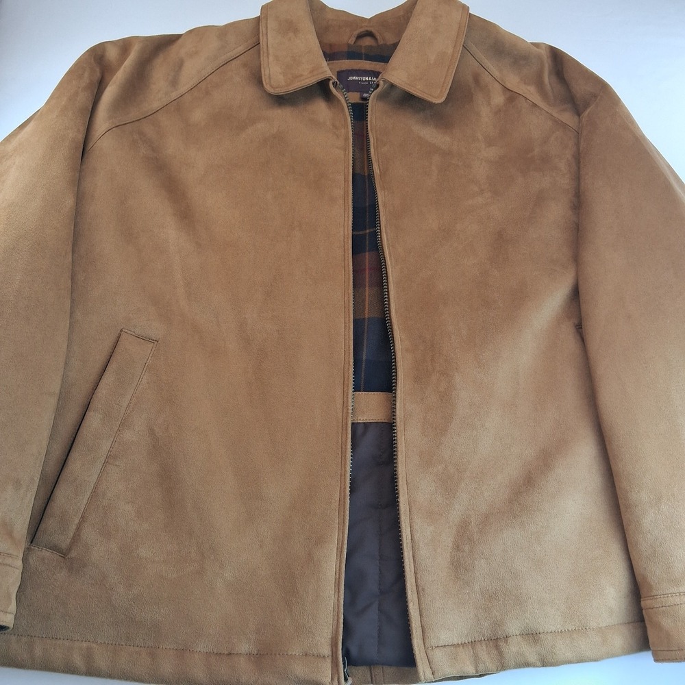 Men's Johnson & Murphy Faux-Suede Full-Zip Size 2XL